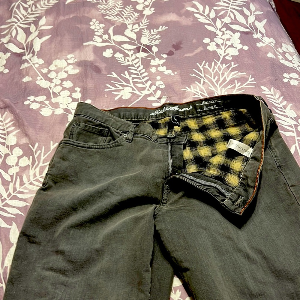 Eddie Bauer size 10 lined winter grey pants.
